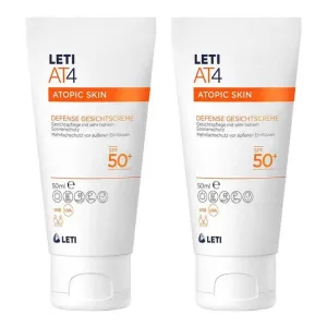 Leti AT4 Defense SPF 50+ Cremă de față, 2 x 50 ml cremă