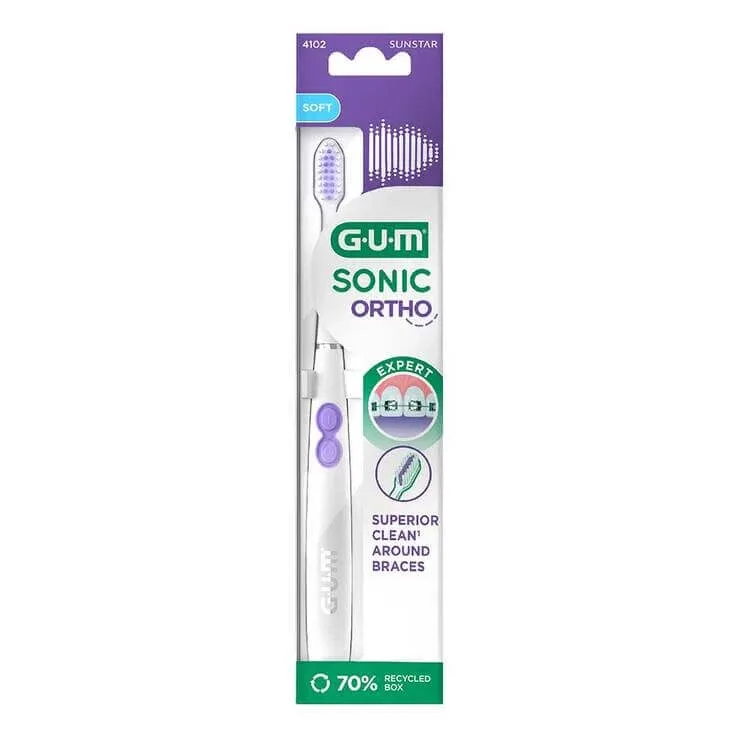 Perie de dinți cu ultrasunete GUM Sonic Ortho, 1 buc. perie de dinți — preț și oferte