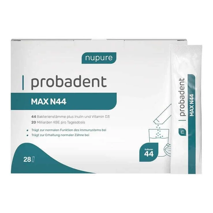 Nupure probadent Max N44 și pliculețe cu vitamina D3 sub formă de pulbere, 28 de pliculețe — preț și oferte