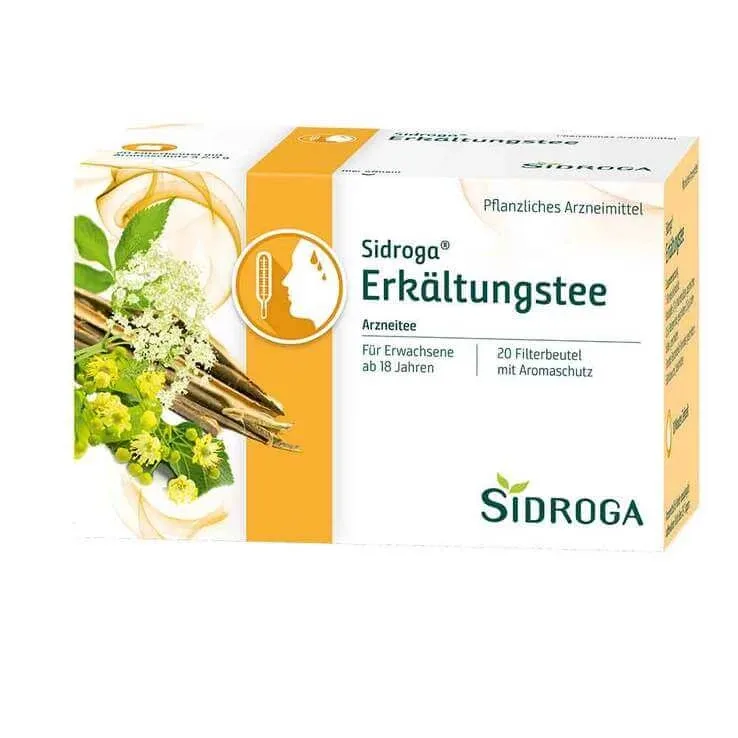 Ceai pentru răceală Sidroga în pliculețe filtrante, 20 pliculețe filtrante a câte 2,0 g — preț și oferte