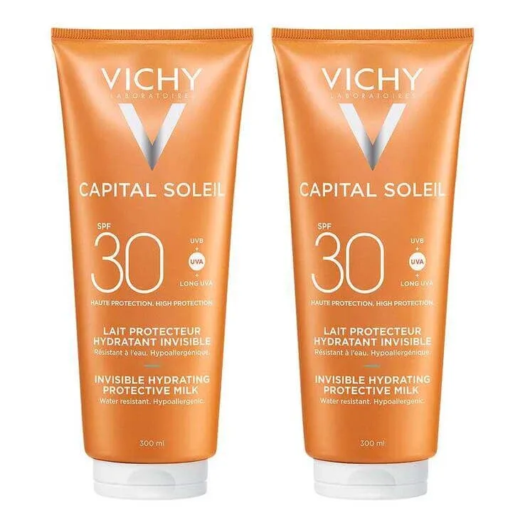 Vichy Capital Soleil Fluid solar matifiant SPF 30 pentru față, 2x50 ml loțiune — preț și oferte