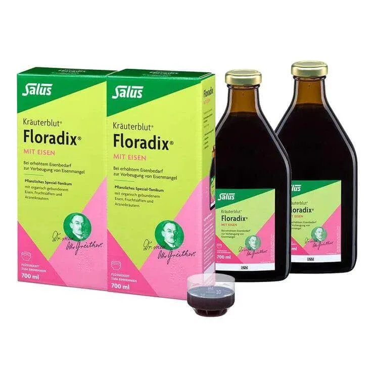 Floradix cu fier, lichid pentru administrare orală, 2x700 ml soluție orală — preț și oferte