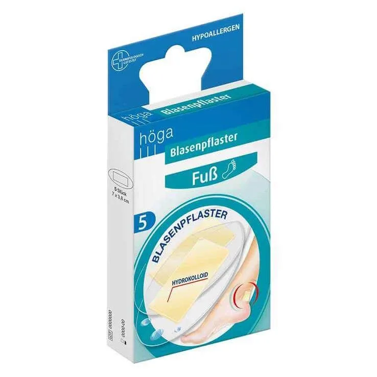 Plasturi pentru bășici la picioare „höga”, 7 x 3,8 cm, pachet de 5 plasturi — preț și oferte