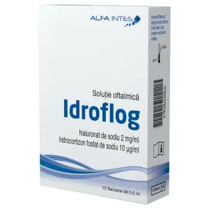 Solutie oftalmica Idroflog, Alfa Intes | 15 x 0,5 ml