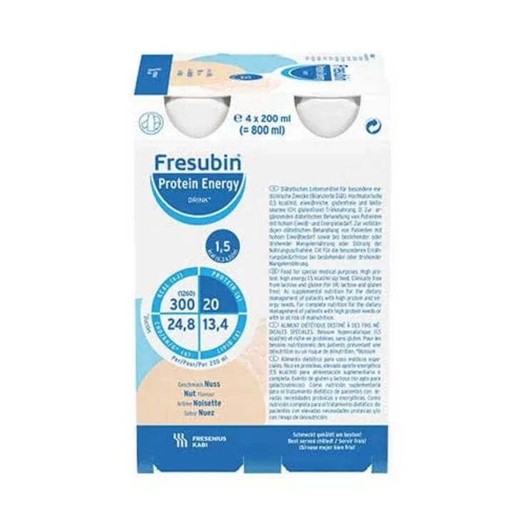 Fresubin Protein Energy Drink cu aromă de nuci, sticlă de băut, 6 x 4 x 200 ml soluție — preț și oferte