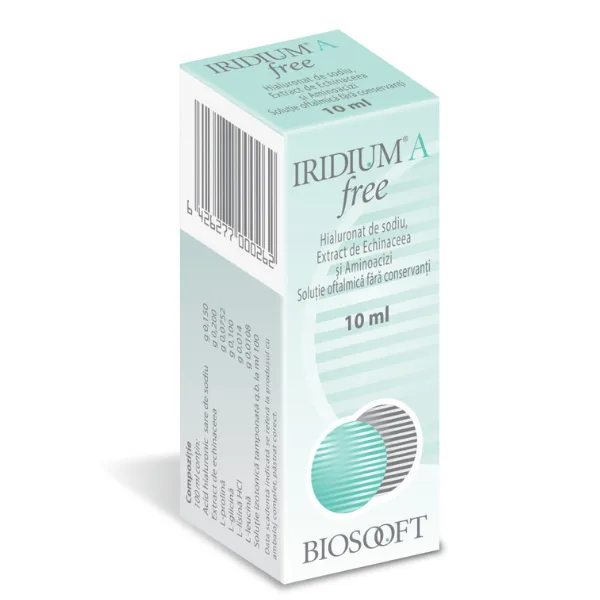 Solutie oftalmica Iridium A Free, Biosooft | 10 ml — preț și oferte