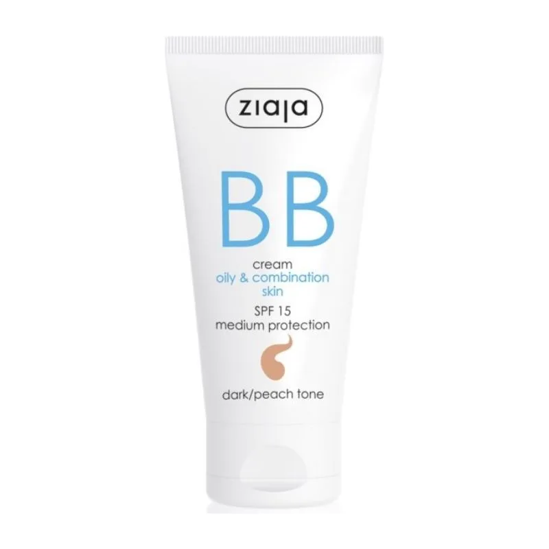 Crema BB pentru ten gras si mixt SPF 15, Dark, 50ml, Ziaja — preț și oferte