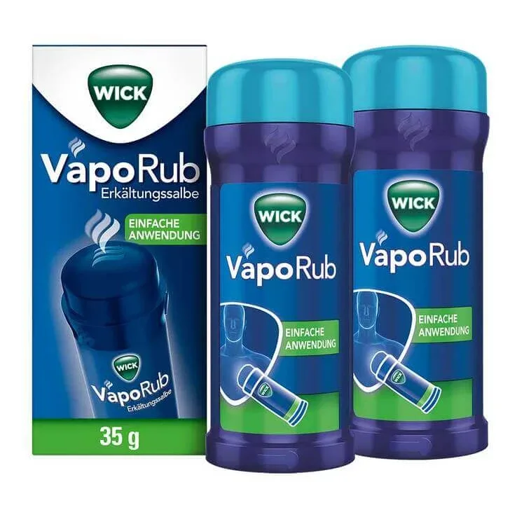 Unguent pentru răceală WICK VapoRub în aplicator, 2x35 g unguent — preț și oferte