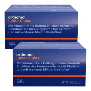 Orthomol Junior C plus comprimate masticabile cu aromă de fructe de pădure, 2 x 30 comprimate masticabile