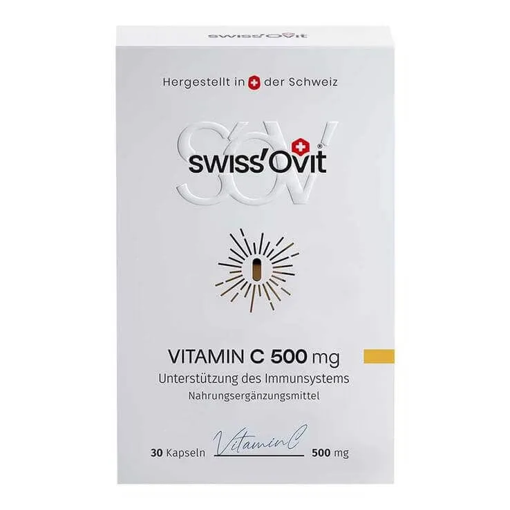 Swissovit Vitamina C 500 mg – Capsule pentru întărirea sistemului imunitar, 30 de capsule — preț și oferte