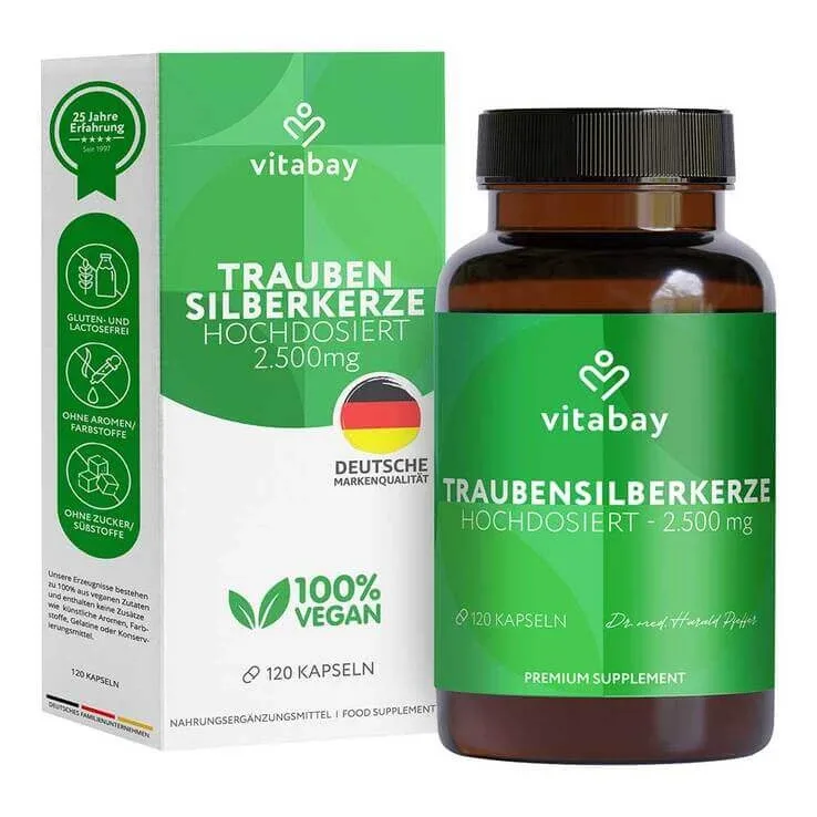 Extract de cimicifuga racemosa, 2500 mg, capsule vegane, 120 de capsule — preț și oferte