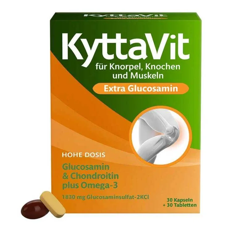 Kyttavit Extra Glucosamină – pachet combinat, 2 x 30 bucăți — preț și oferte