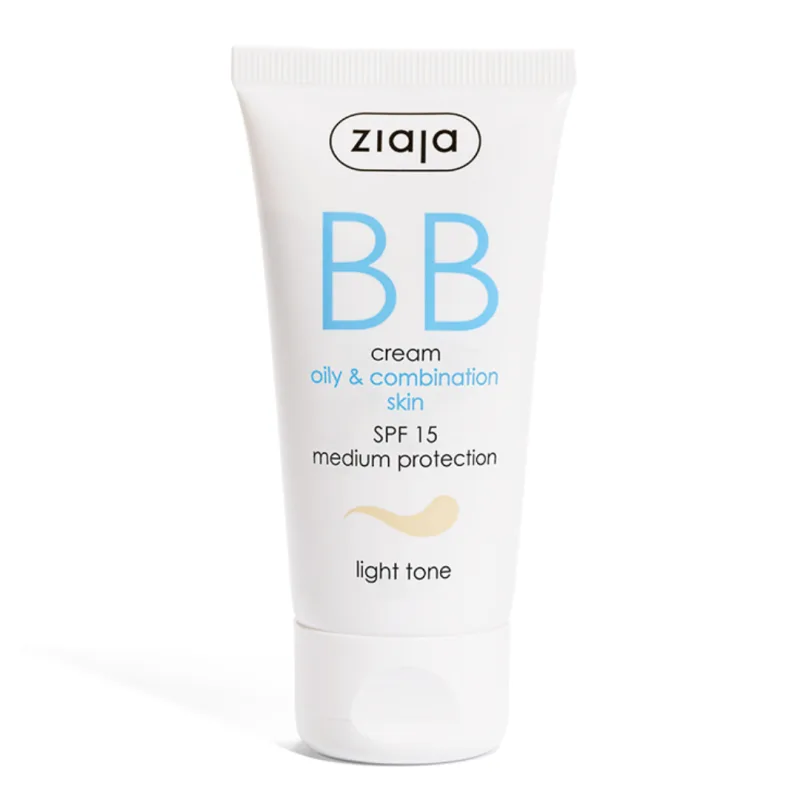 Crema BB cu SPF15 nuanta deschisa pentru ten mixt  gras, 50 ml, Ziaja — preț și oferte