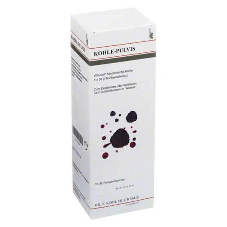 Cărbune pulverizat fără sondă gastrică, 50 g pulbere — preț și oferte