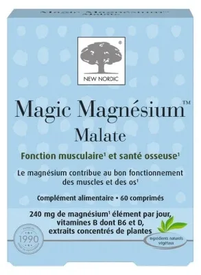 New Nordic Magic Magneziu Malat 60 de comprimate — preț și oferte