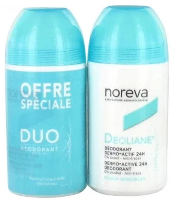 Noreva Deoliane Deodorant dermo-activ 24 ore Set de 2 x 50 ml — preț și oferte