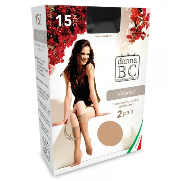 Sosete dama 3/4 VIRGOLET 15 DEN Bej, Calze BC CALZE BC INFINITY — preț și oferte