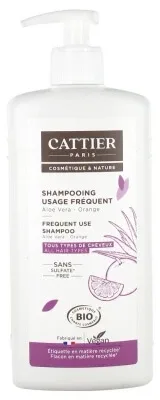 Cattier Șampon pentru utilizare frecventă cu aloe vera și portocală ecologică 500 ml