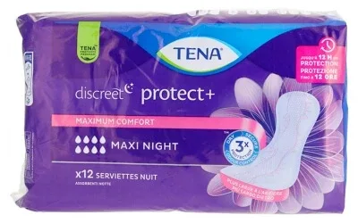 Tena Discreet Protect+ Maxi Night 12 tampoane absorbante de noapte — preț și oferte