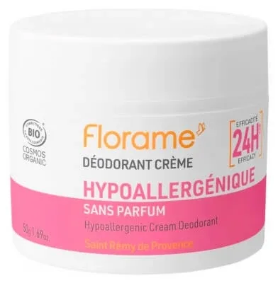 Florame Deodorant cremă 24 ore, hipoalergenic, organic, 50 g — preț și oferte