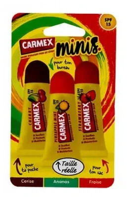 Carmex Balsam de buze, tuburi mini, SPF 15, 3 x 5 g — preț și oferte