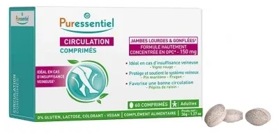 Puressentiel Circulație – Picioare grele și umflate, 60 de comprimate — preț și oferte