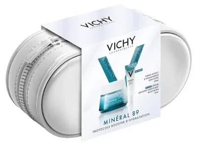 Vichy Minéral 89 Cremă de hidratare intensă 72H 50 ml + Minéral 89 Booster zilnic fortifiant și regenerant 10 ml și trusa cadou — preț și oferte