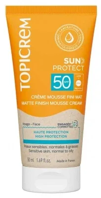 Topicrem Sun Protect Cremă spumă cu finisaj mat SPF50 50 ml — preț și oferte