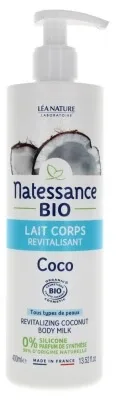 Natessance Lapte de corp revitalizant cu nucă de cocos organică 400 ml