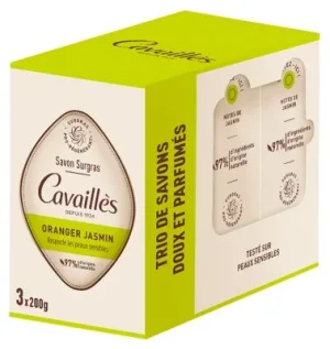 Cavaillès Săpun supracremos cu portocal și iasomie 3 x 200 g