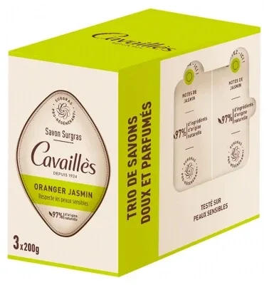 Cavaillès Săpun supracremos cu portocal și iasomie 3 x 200 g — preț și oferte