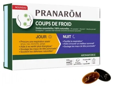 Pranarôm Aromaforce Răceli 10 capsule de zi + 5 capsule de noapte — preț și oferte