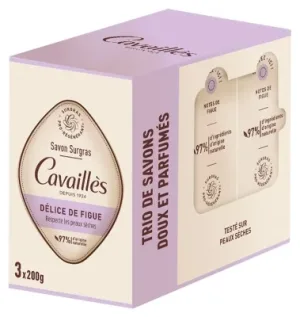 Cavaillès Săpun sugras „Délice de Figue” 3 x 200 gr