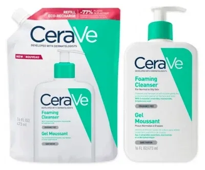 Gel spumant CeraVe 473 ml + reîncărcare ecologică 473 ml — preț și oferte