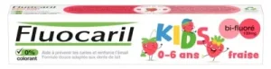 Fluocaril Kids Pastă de dinți cu două tipuri de fluor, pentru copii de 0-6 ani, cu aromă de căpșuni, 75 ml