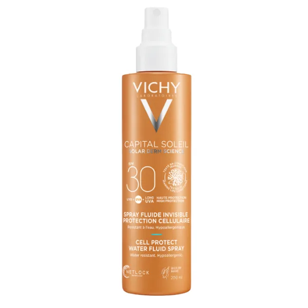 Spray fluid invizibil cu protectie solara SPF30+ Cell Protect, Capital Soleil, Vichy | 200 ml — preț și oferte