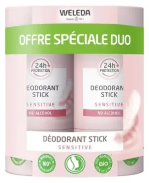 Weleda Deodorant Stick Sensitive, pachet de 2 x 50 g