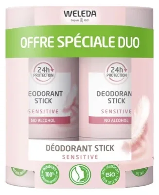 Weleda Deodorant Stick Sensitive, pachet de 2 x 50 g — preț și oferte