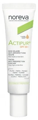 Noreva Actipur Cremă solară anti-imperfecțiuni SPF50+ Nuanta deschisă 30 ml — preț și oferte