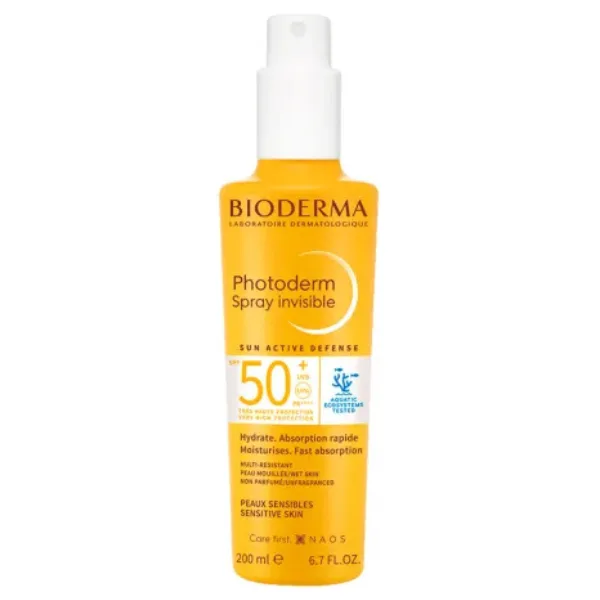 Spray Invizibil Protectie Solara SPF 50+ Photoderm, Bioderma | 200 ml — preț și oferte