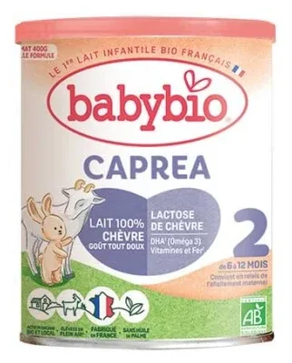 Babybio Caprea 2 cu lapte de capră, pentru copii de la 6 la 12 luni, ecologic, 400 g — preț și oferte