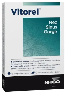 NHCO Vitorel Nas, Sinusuri, Gât 30 de comprimate — preț și oferte
