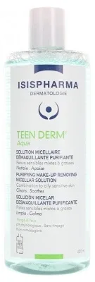 Isispharma Teen Derm Aqua Soluție micelară demachiantă și purificatoare 400 ml — preț și oferte