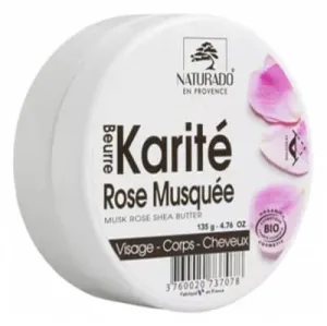 Naturado en Provence Unt de shea cu trandafir sălbatic, organic, 135 g