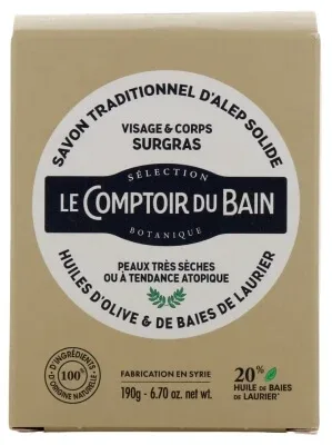 Le Comptoir du Bain – Săpun tradițional din Alep, solid, 190 g