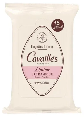 Cavaillès Șervețele intime extra-delicate, 15 șervețele