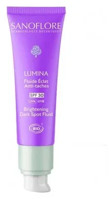 Sanoflore Lumina Fluid pentru strălucire și combaterea petelor SPF30, organic, 40 ml — preț și oferte
