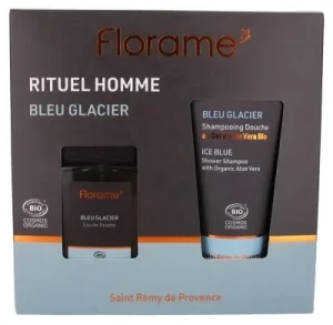 Florame Bleu Glacier Apă de toaletă bio 100 ml + Bleu Glacier Șampon-gel de duș bio 200 ml