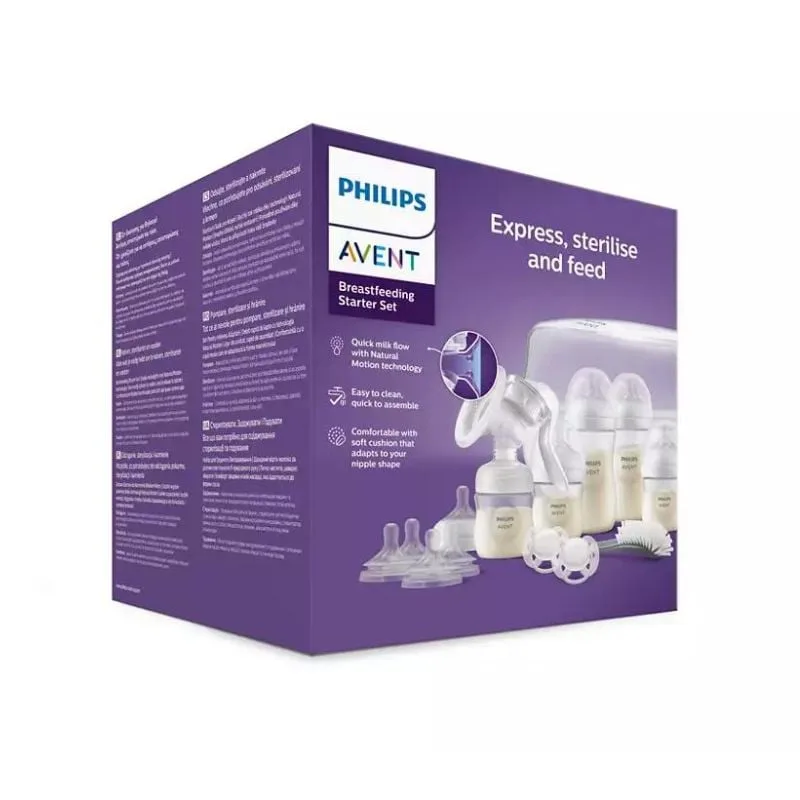 Set alaptare, sterilizator pentru microunde si pompa de san manuala, Philips Avent — preț și oferte