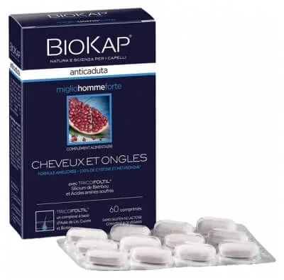 Biokap Anticaduta pentru păr și unghii pentru bărbați, 60 de comprimate — preț și oferte